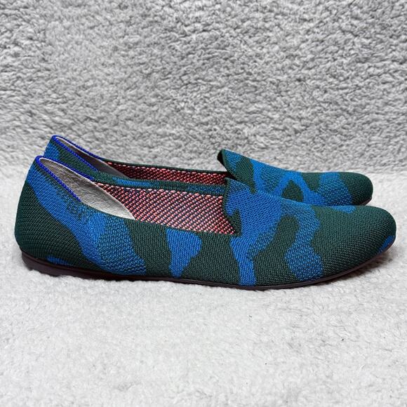 Rothy's Shoes - Rothy's The Loafer Womens Size 9 Slip On Flats Shoes Blue Camo Retired
